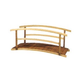 Ponte madeira com corrimão em arco 350 x 90 cm